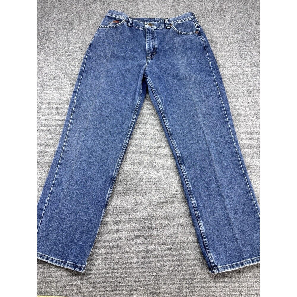 Lee Men's Regular Fit Straight Leg Jeans 35x28 Blue 100% Cotton Mexico